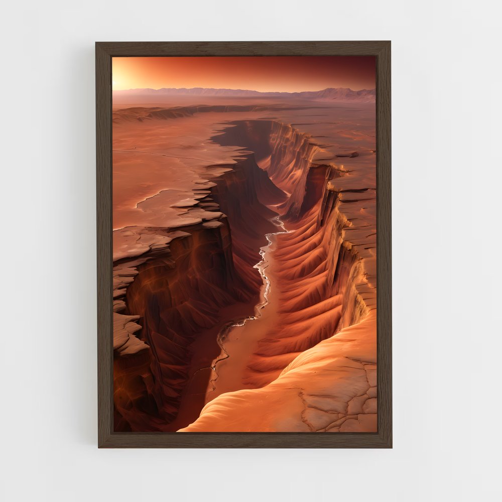 Poster Montagnes Martiennes – affiche Système solaire (vue 5)
